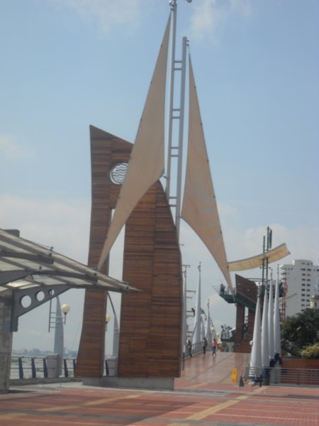 Sculpture on the waterfront Guayaquil
