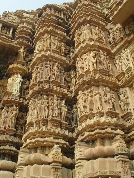Carvings on temple supports