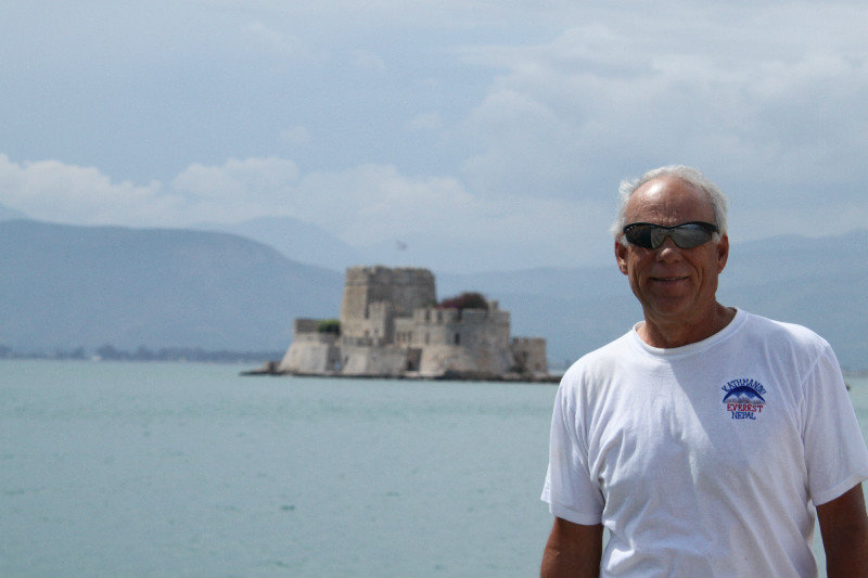 Nafplio and fort in the harbor