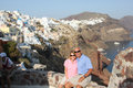 Portrait with Oia in the background