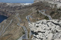Road to Santorini port