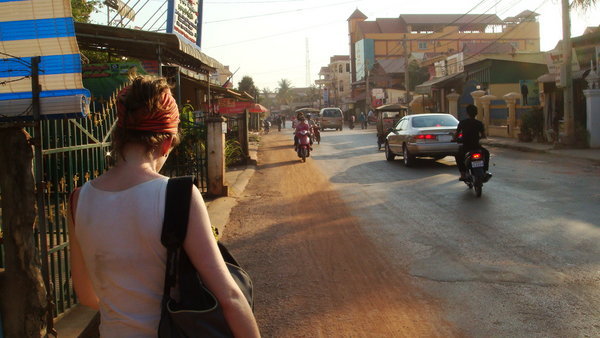 Te voet in Siem Reap
