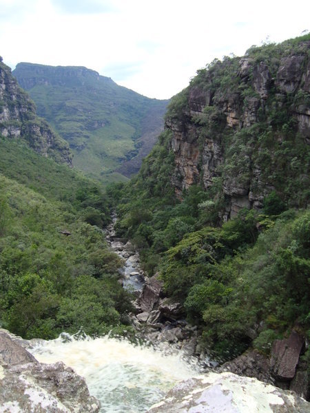 The view from the top of the capivari waterfall