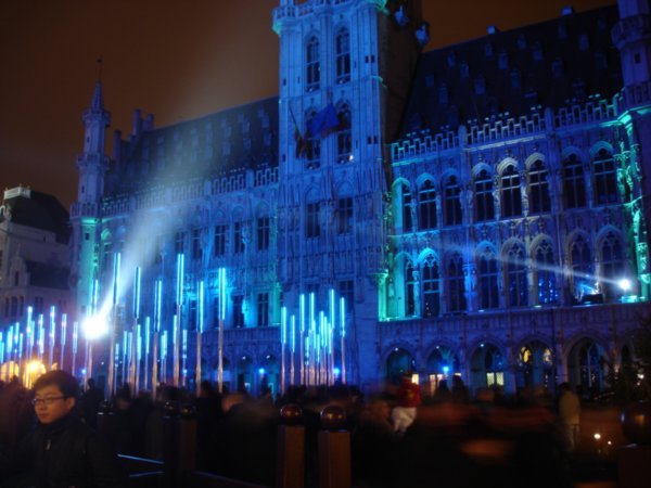 The lights at the Grand Place