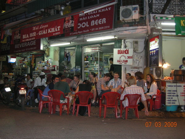 Bia Hoi Corner in the Old Quarter, Hanoi