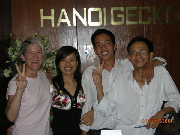 Nancy and the Gecko Hotel Staff