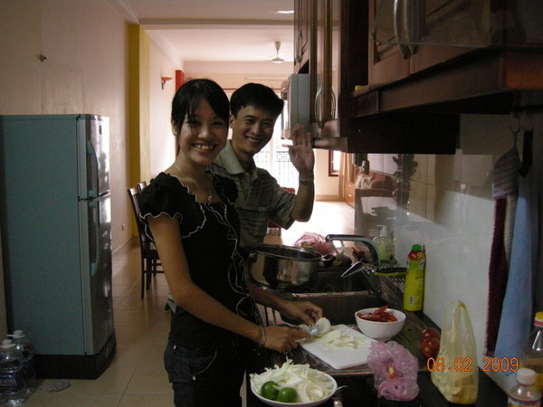 Our friends Hien and Trung...