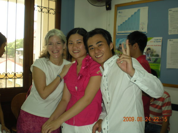 Nancy with Linh and Minh