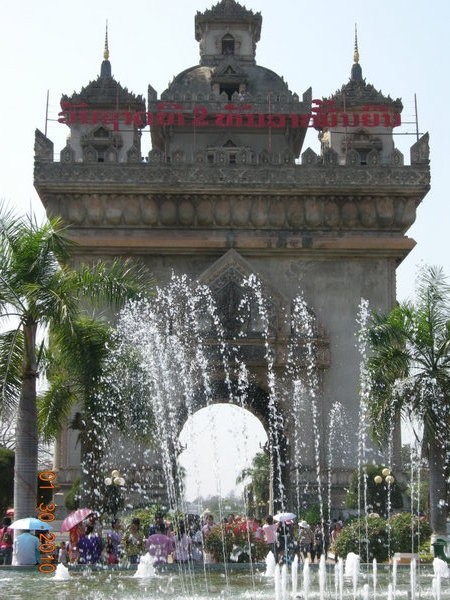 Patuxai: Laos' take on the Arc de Triomphe in Paris