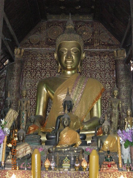 Buddha statues inside temple