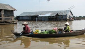 Tonle Sap lake - floating vegge market
