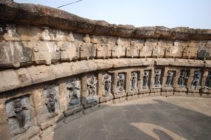 Puri - 64 Yogini temple - sculptures of 64 avataars.