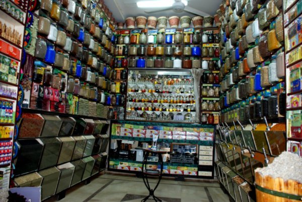 X shop selling spices