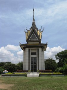 Monument at the killing fields