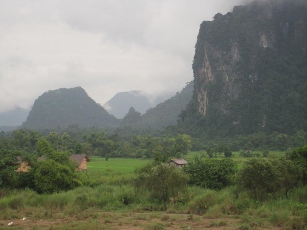 View from Guest House in Vang Vieng