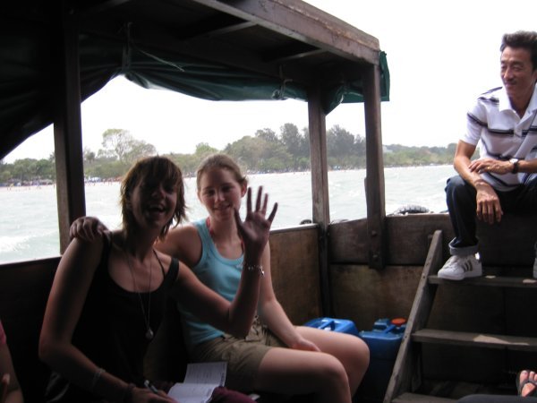 Carolin and Avi on the Dum Boat