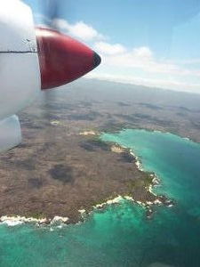 Flying over Isla Isabela