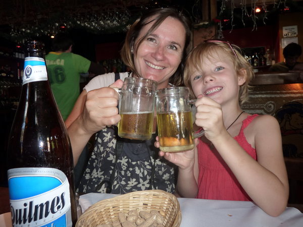 Having a beer in a Tango Bar in San Telmo