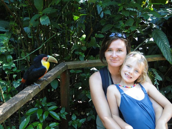 Fee & Amy with a Toucan