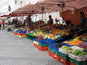 One of Germany's many fruit markets
