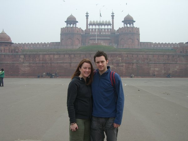 Em and Chris at Red Fort