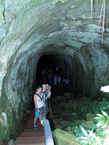 The entrance to the lava tunnels