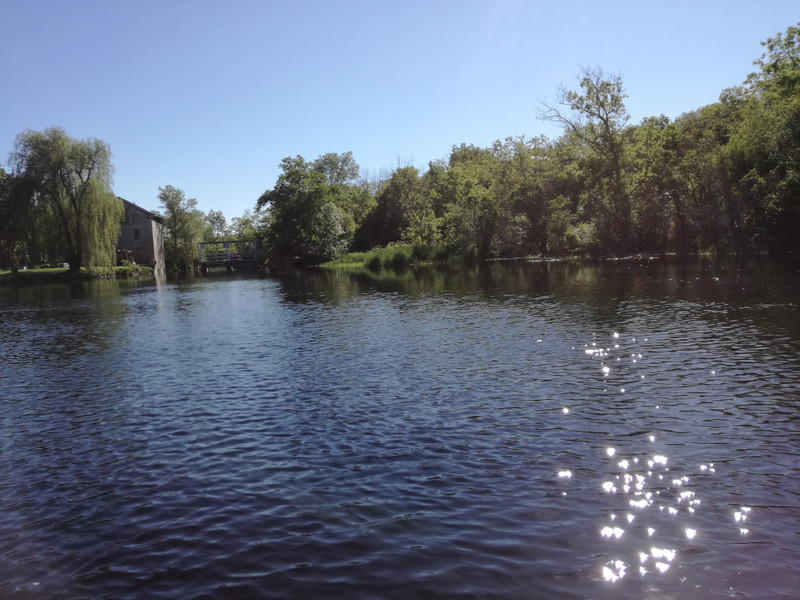 View of the mill from my paddle boat