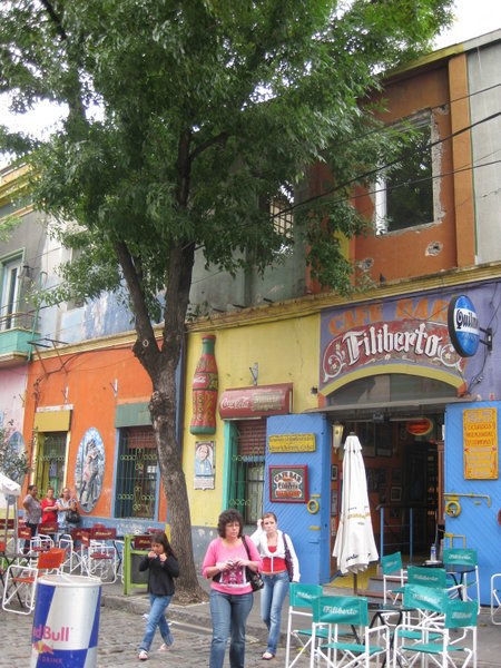 The coloured houses in La Boca in Buenos Aires