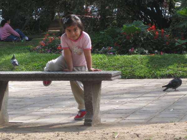A little girl in a park of Salta that was posing for me as soon as she saw that I was taking pictures of her.