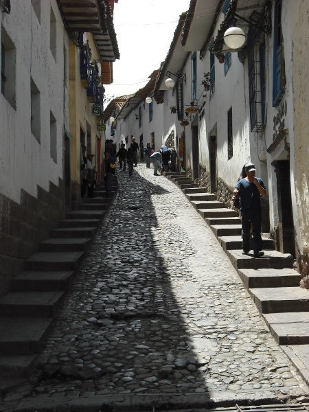 A street in the city centre of Cuzco, Peru.