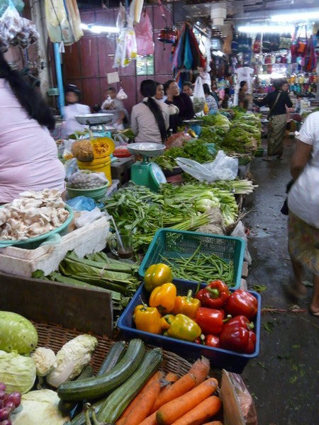 Shopping in the market for ingredients