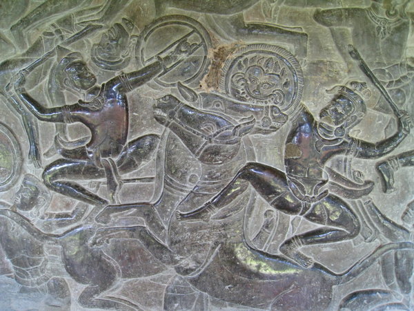 Bas reliefs at Angkor Wat
