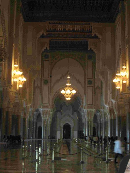 Inside Hassan the II Mosque