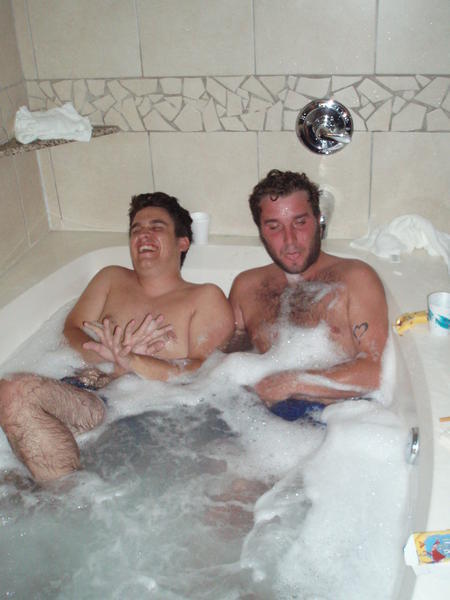 Matt and Leo in the Bath.