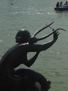 Lake and Statue