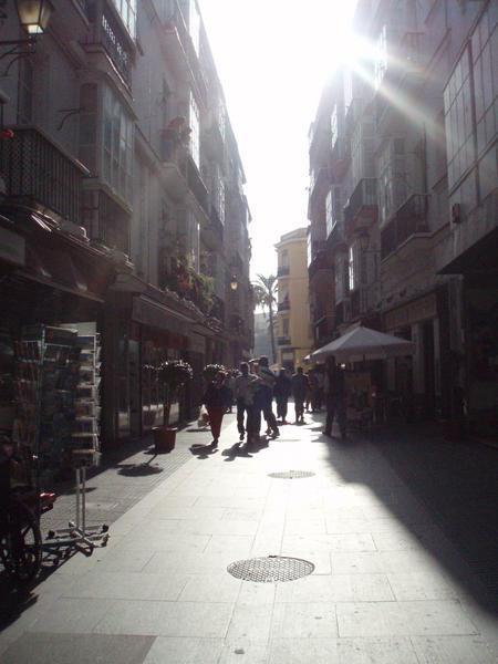 Cadiz street at Dusk.