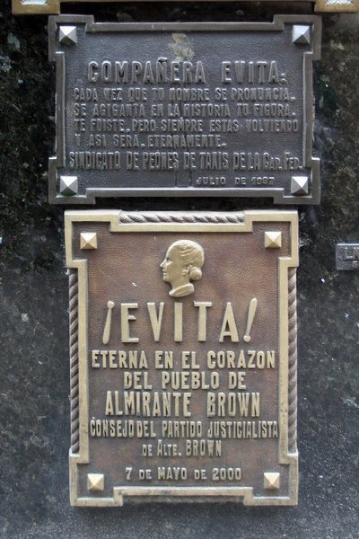 Eva Peron's Tomb at Recoleta Cemetary