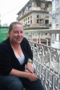 Jo on the balcony at Casa Nova