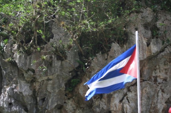 Cuban flag at Palenque de los Cimarrones