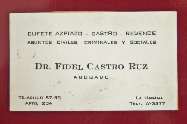 Fidel Castro's Business Card