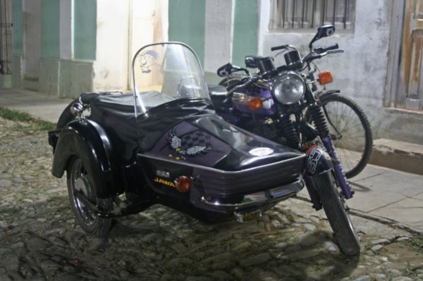 Old motorbike & sidecar