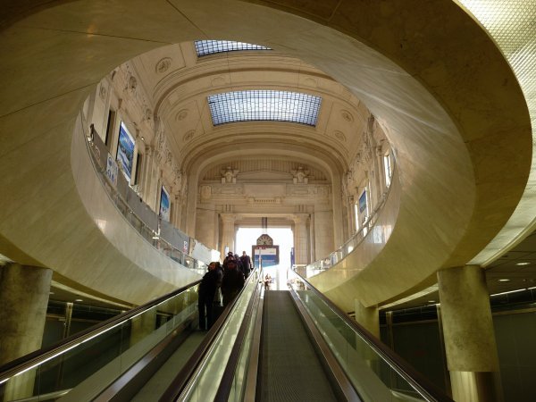 cool view from inside of Stazione Centrale