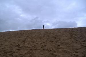Top of the sand dunes at lake wabby