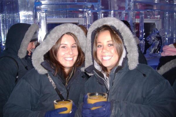 Megan and MEEE at the Ice Bar * minus 5*