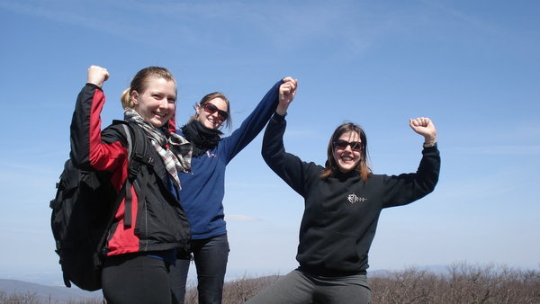 Nadja, Calina og jeg bestiger et "bjerg"