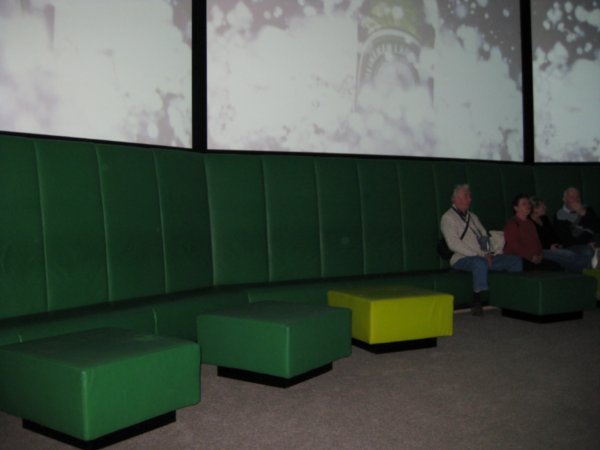 The cool room where they show Heineken related video real big