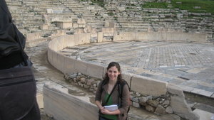 me at the Theater of Dionysus during class