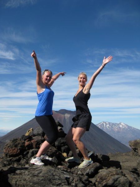 me and Yvonne at the Summit of Mt Tongariro