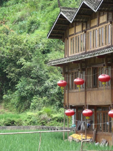 Local minority traditional house. Dragon backbone rice terraces.