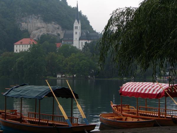 Gondolas at Bled